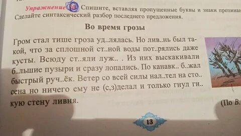 Вставьте пропущенные буквы выполните синтаксический разбор