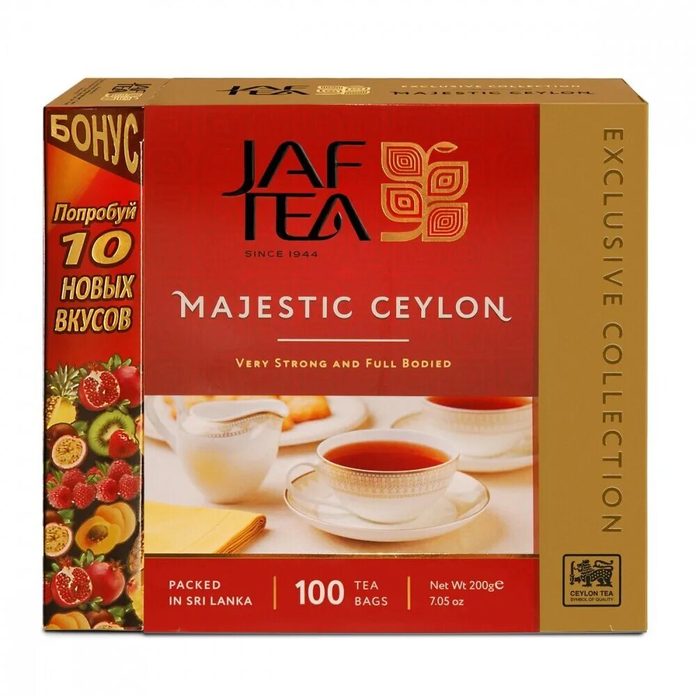 Купить чай скидки. JAF Tea Пеко. Чай цейлонский JAF Tea. JAF Tea Majestic Ceylon. Чай зеленый JAF Tea.