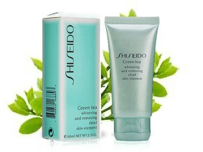 Пилинг-скатка для лица Shiseido Green Tea, 60 мл. Скраб Shiseido Green Tea Whitening and removing Dead Skin element 60 ml. Shiseido Green Tea Whitening and removing Dead Skin element. Shiseido Green Tea - гель-пилинг для умывания 60мл.