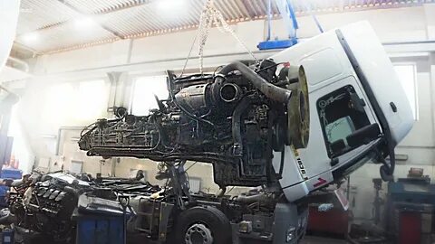Замена двигателя грузового автомобиля