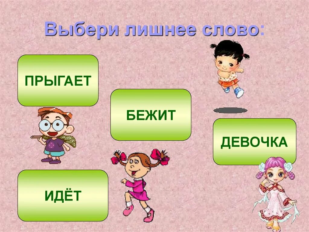 Лишнее слово. Выбери лишнее. Убери лишнее слово. Части речи Найди лишнее. Лицо слова играть