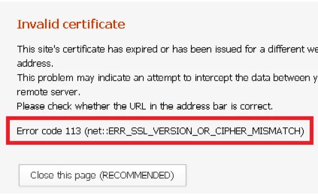 Err_SSL_Version_or_Cipher_mismatch ошибка. SSL_Version_or_Cipher_mismatch , -113. Ошибка 113 (net::err_SSL_Version_or_Cipher_mismatch): Неизвестная ошибка..