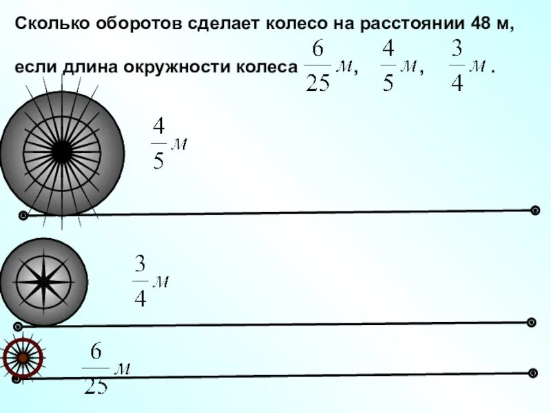 Задачи на обороты колеса. Формула оборота колеса. Задачи на обороты колеса 6 класс. Сколько оборотов сделает колесо на расстоянии.