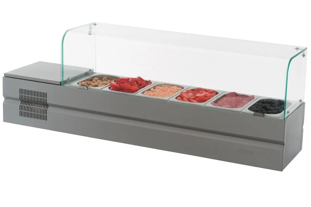 Холодильная витрина Атеси. Витрина для компонентов пиццы болоньезе-8. Витрина GASTRORAG VRX-sss1500. Atesy холодильная витрина.