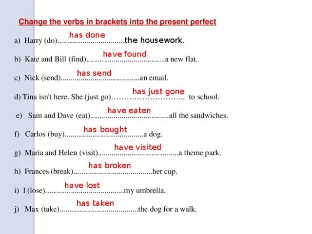 Глагол have в present perfect. Глагол do в present perfect. Глагол have в презент Перфект. Change the verbs in Brackets into the present perfect ответы.