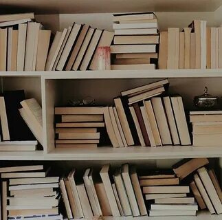 На полке в библиотеке стояли книги