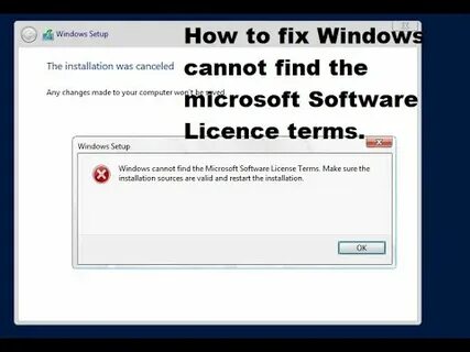 Cannot find setup