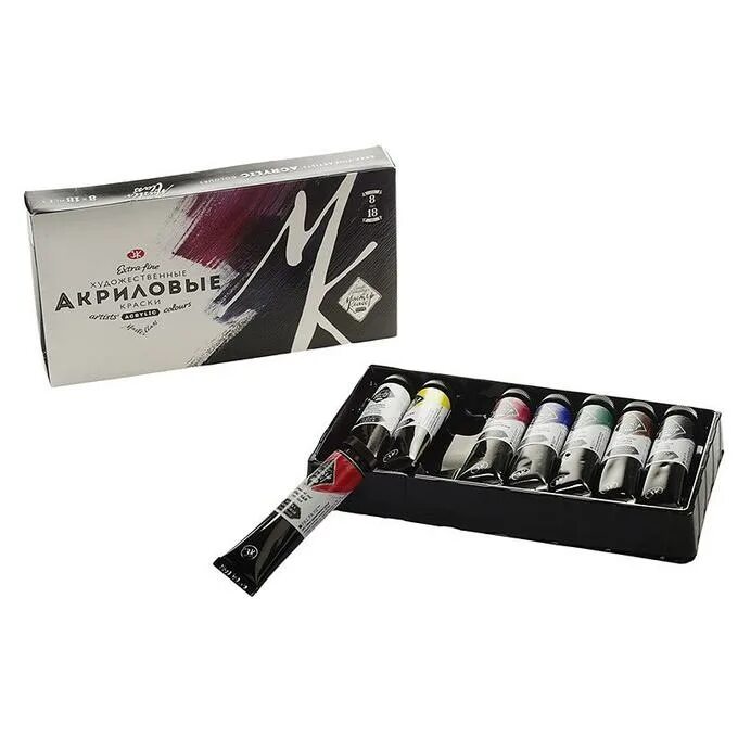 Акриловые краски невская палитра 12 цветов. Акриловые краски мастер класс18 цв 18 мл. 12341418. Акриловые краски мастер класс невская палитра. ).