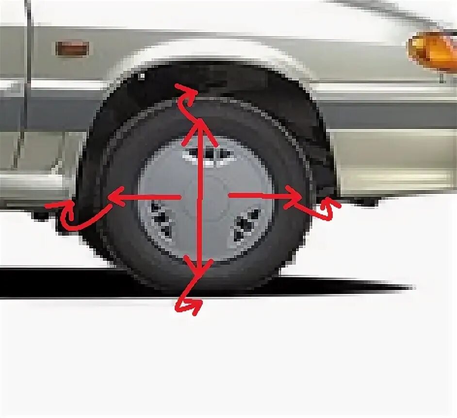 Почему машину тянет влево. Люфт колеса ВАЗ 2114. Люфт переднего колеса. Увод автомобиля при торможении. Автомобиль при торможении ведет вправо.
