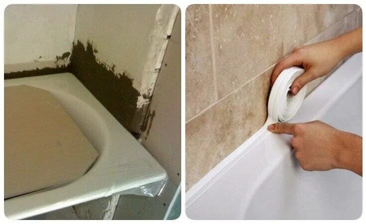 Чем можно замазать между. Щель между ванной и стеной. Заделка между ванной и стеной. Монтажная пена между ванной и стеной. Заделать щель между ванной и стеной.