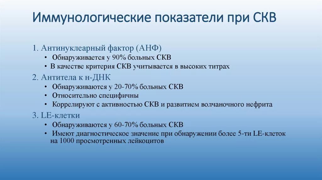 СКВ иммунологические показатели. Показатели анф при волчанке. Иммунологические показатели при СКВ. Иммунологические исследования при СКВ.