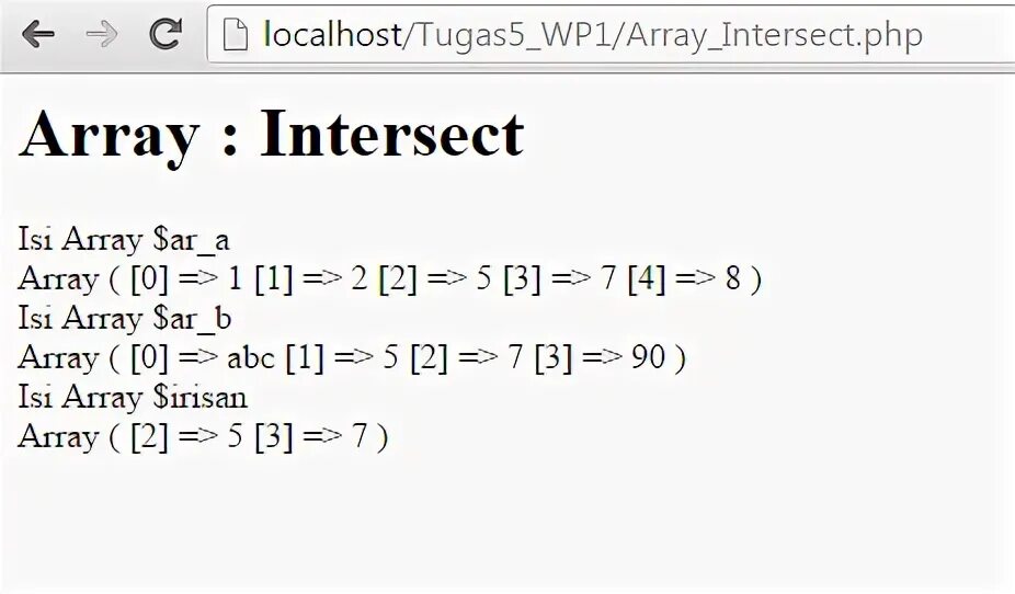 Array h. Array h