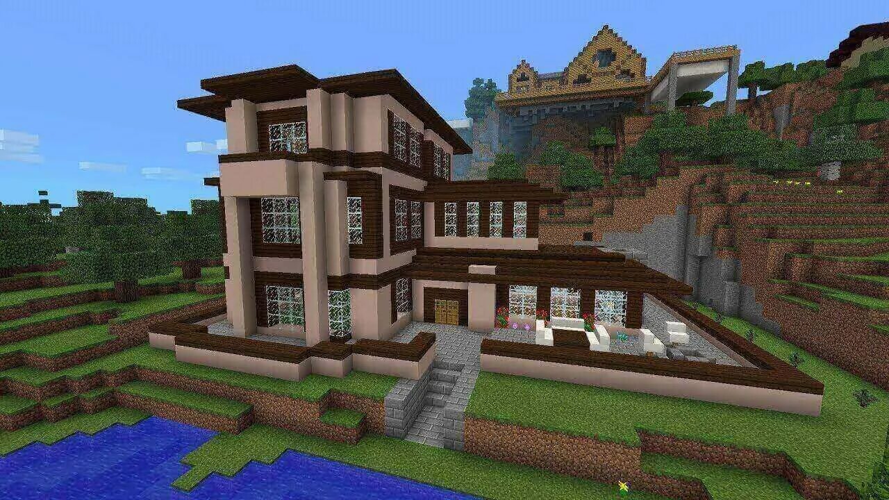 Самый большой и крутой дом в майнкрафте. Интересные постройки в майне. Подстройки для майнкрафта. Классные постройки. Большой красивый дом в майнкрафте.