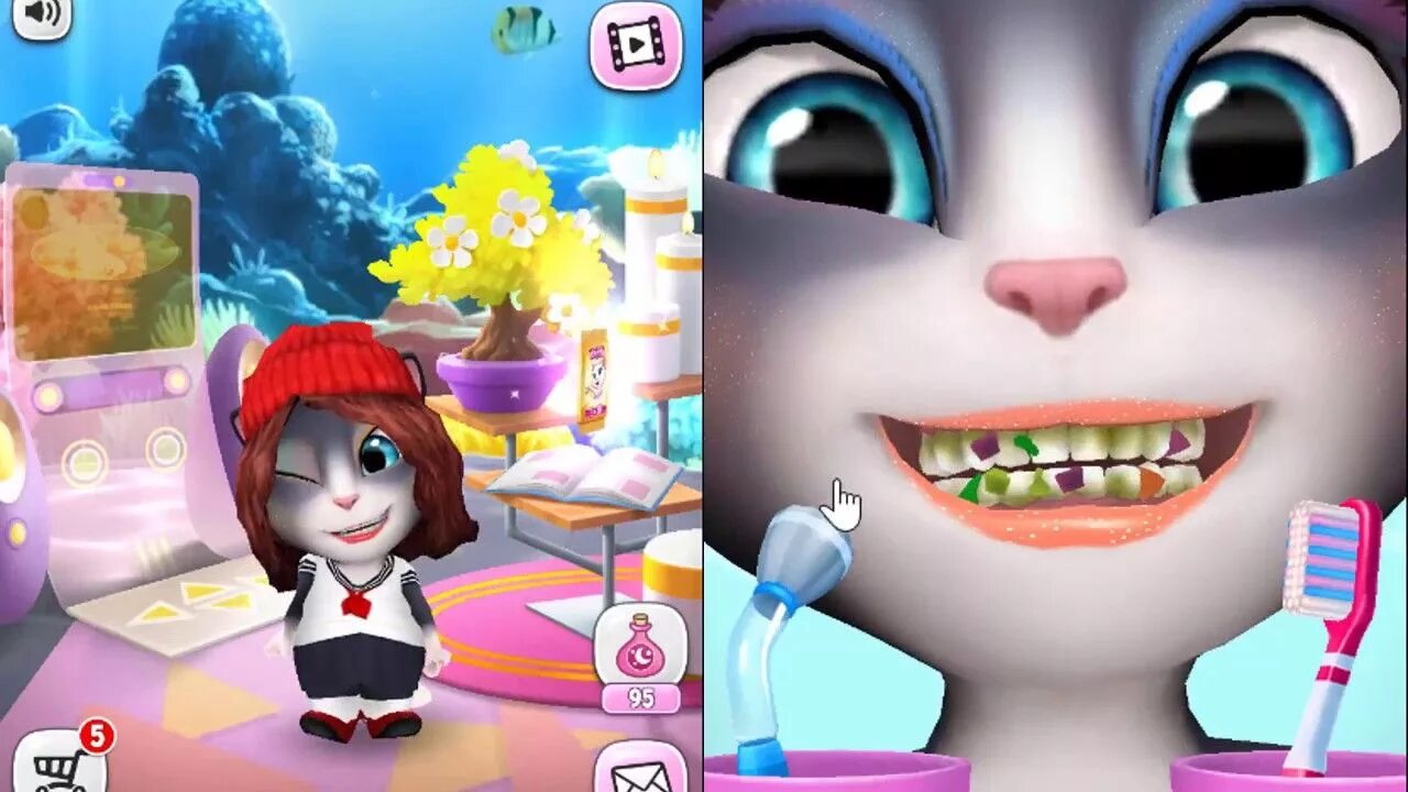 Игра говорящий компьютер. Tom talking Angela. Игра talking Tom vs talking Angela 2.