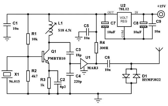 Схема глушилки сотовой связи на кт315. Свч генератор на 2. 4 ггц. Передатчик на 5 ггц схема. Генератор 2.