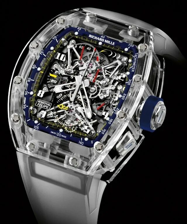 Сапфировые часы наручные. Richard Mille Sapphire rm56-02. Richard Mille RM 56. Richard Mille RM 056.