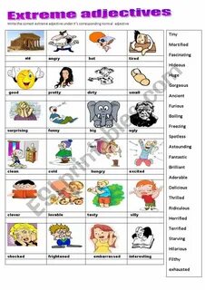 Extreme adjectives 9 grade