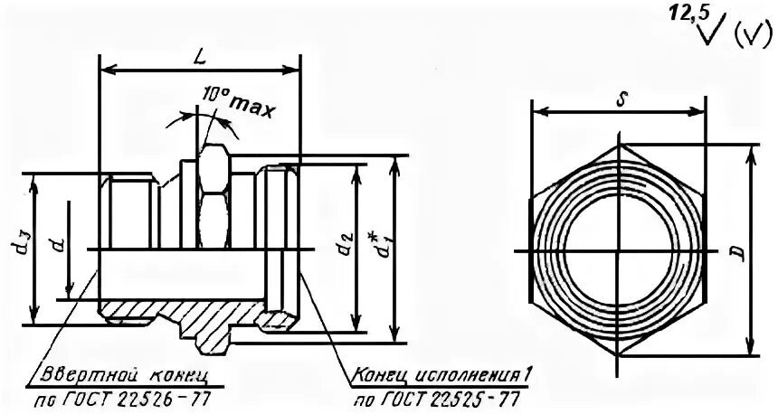 Госгов. Штуцер ГОСТ 21858-78. ГОСТ 21856-78 соединения трубопроводов резьбовые штуцера. Шероховатость штуцера на чертеже. ГОСТ ввертной конец дюймовый штуцер.