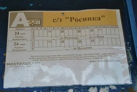 Автобус 10 наро фоминск расписание