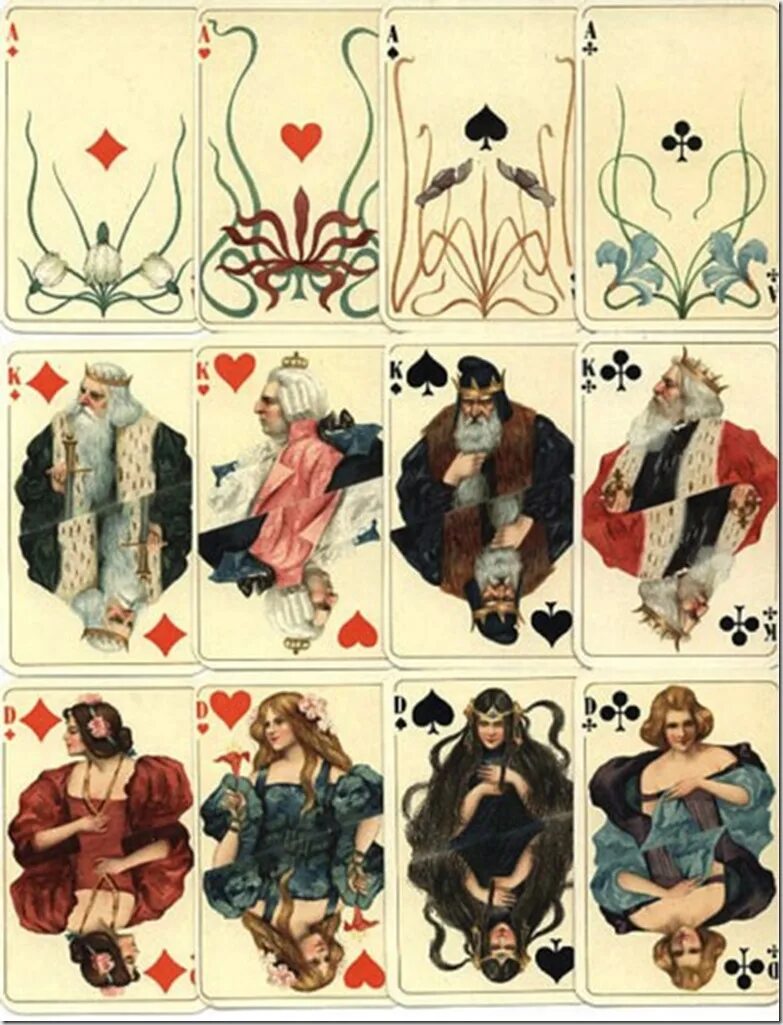 Игральные карты эпохи Модерн. Старинные игральные карты Германия. Колода карт 19 века. Необычные колоды игральных карт.