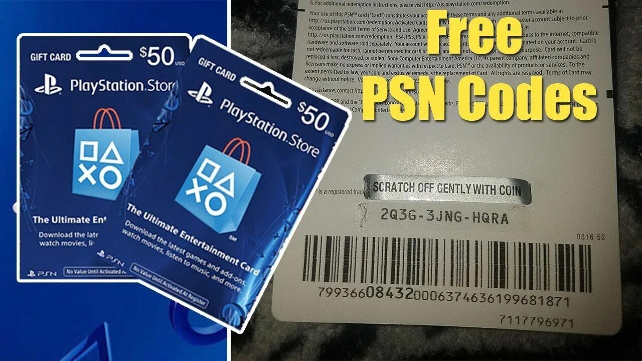 Подарочные карты playstation