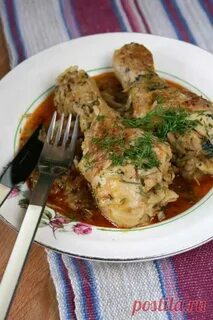 Голень куриная тушеная с овощами