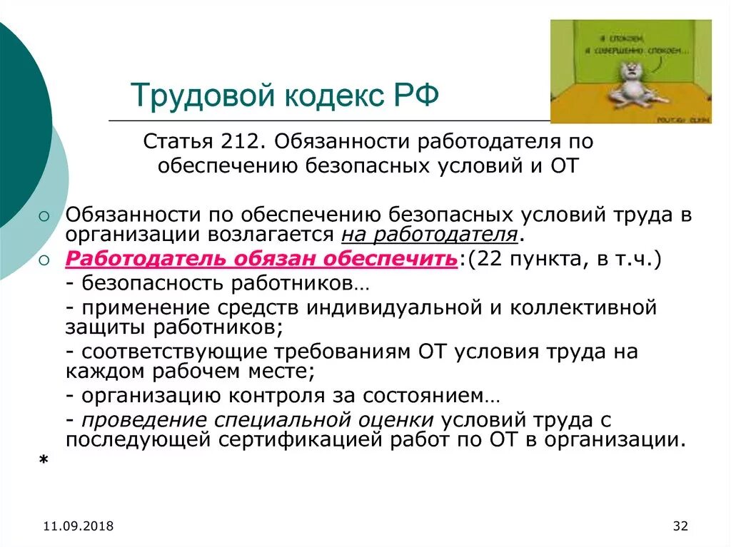 5 статей трудового кодекса рф