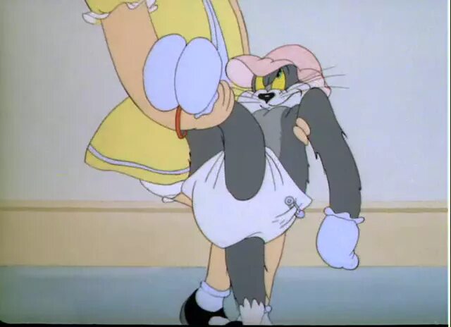 Monday tom. Том и Джерри в памперсе. Том и Джерри том в памперсе. Том и Джерри Baby puss. Tom and Jerry Nancy.