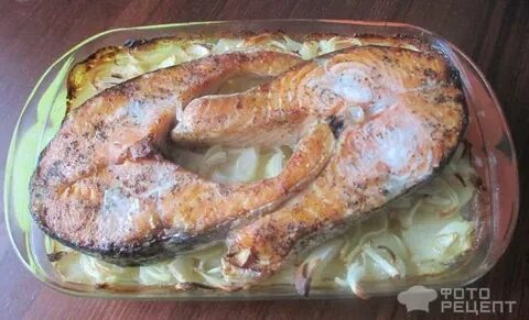 Стейки форели с картошкой