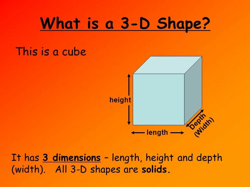 Shape length. Width height depth. cube length. длина ширина высота на английском. length width.