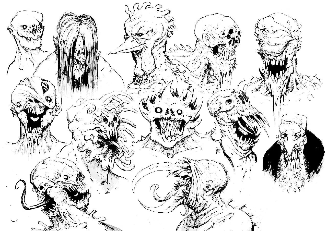 Чудовища карандашом. Монстр рисовка. Скетчи монстров. Скетчи монстров. Монстр рисовка.