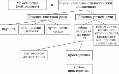 Функционально стилистическая окраска слова 10 класс