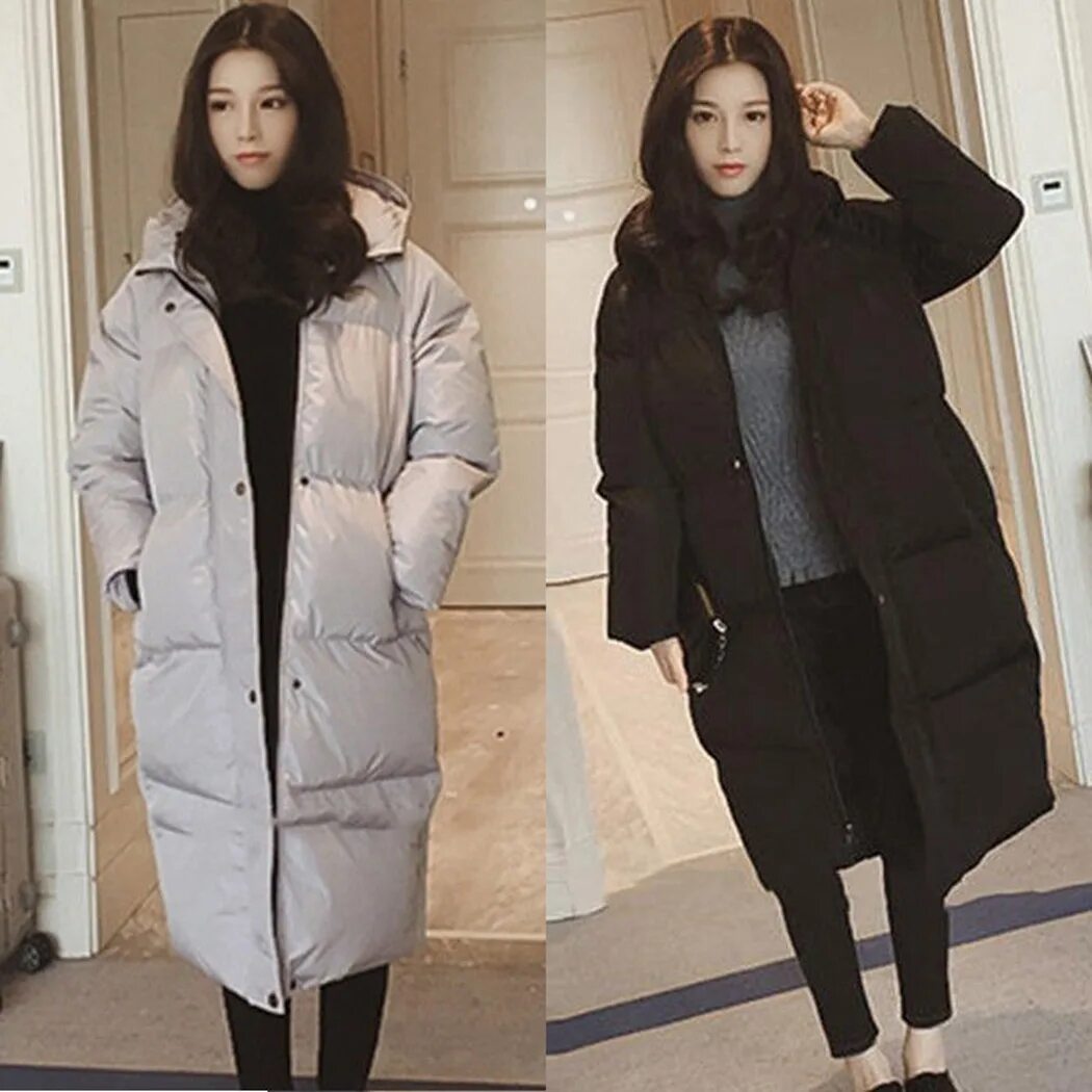 Купить удлиненный куртку зимнюю женскую. Zarina Outwear длинная черная зимняя куртка. Корейский пуховик Amaya. Куртки зимние женские удлиненные. Куртки зимние женские модные длинные.