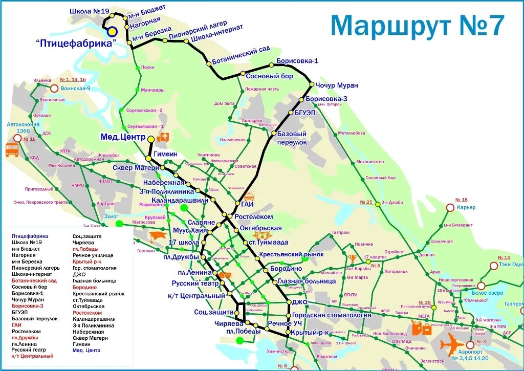 Автобус городской карты