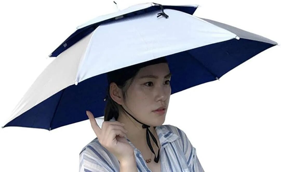 Зонт на голову от дождя. Шляпка зонтик. Wear umbrella. Шляпа зонтик от солнца. Шапочка зонтик.