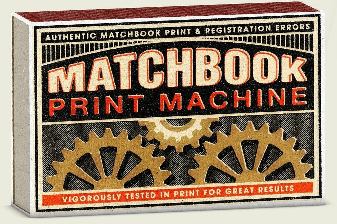 Vigorously. Matchbook. Vintage Matchbook. Reg errors