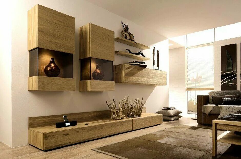 Хюльста мебель. Модульная стенка от Хюльста. Мебель под ТВ Хюльста. Современные гостиные из дерева.