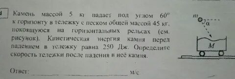 Камень массой 1 килограмм