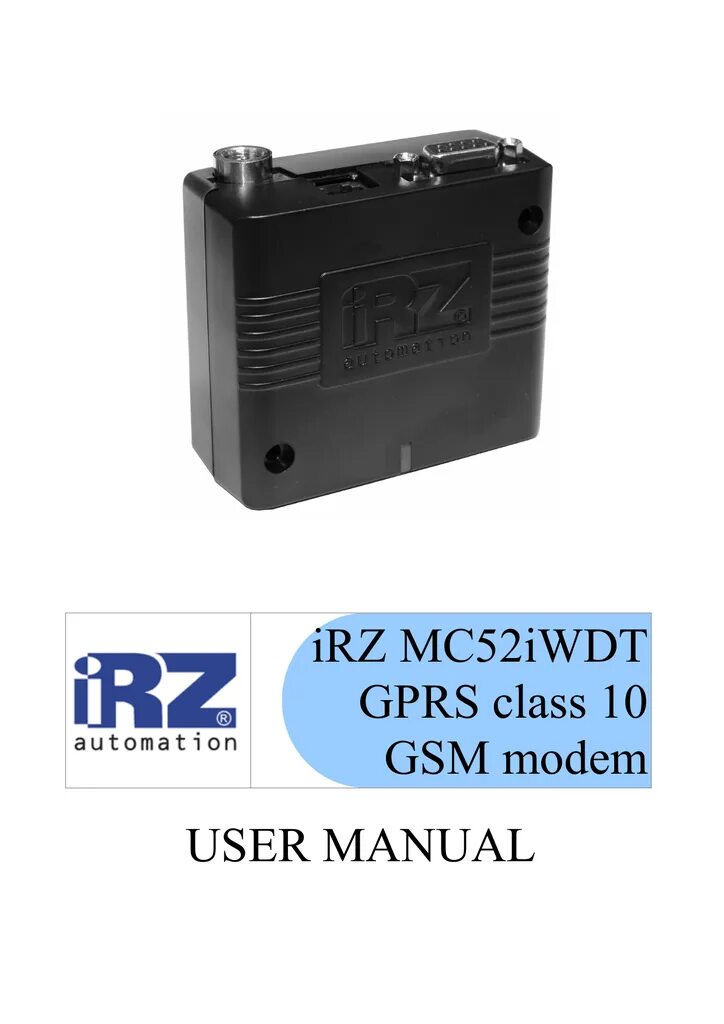 Gsm модем irz mc52it. Модем IRZ mc52it. Модем IRZ MC-52. Терминал GSM модем IRZ mc52iwdt. IRZ 52 it.