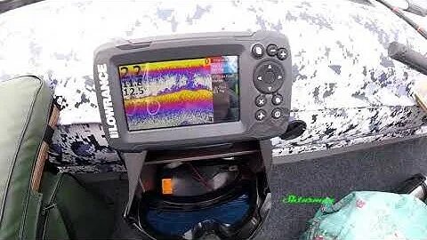 Рыбалка с эхолотом с лодки видео