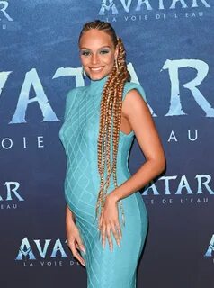 Pregnant ALICIA AYLIES at Avatar: The Way of Water Premiere in Paris 12/13/...