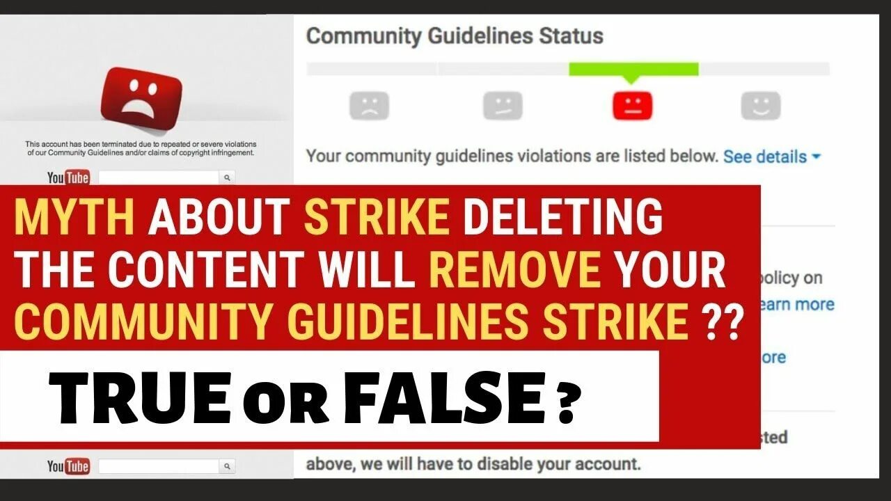 Violating community guidelines. Community guidelines.