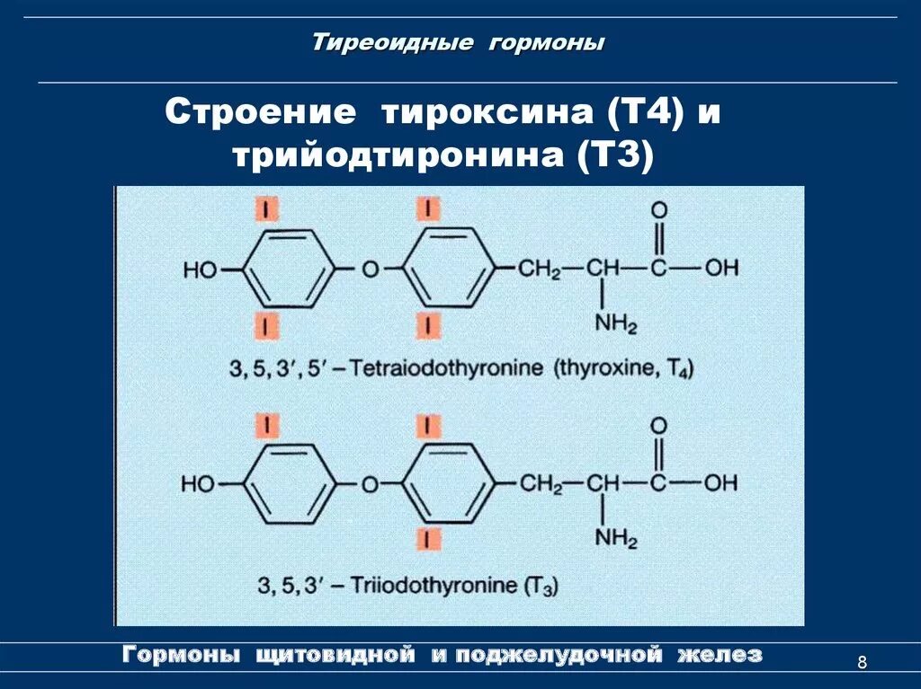 Гормон т3 и т4 химическое строение. Синтез гормона т3. Строение тиреоидных гормонов биохимия. Тироксин формула биохимия.