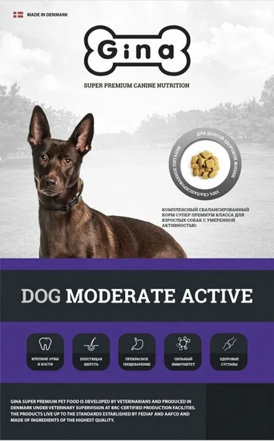 Gina Dog moderate Active 18 кг (Сербия). Джина дог. Dog moderate Active. Джина модерат Актив для собак.