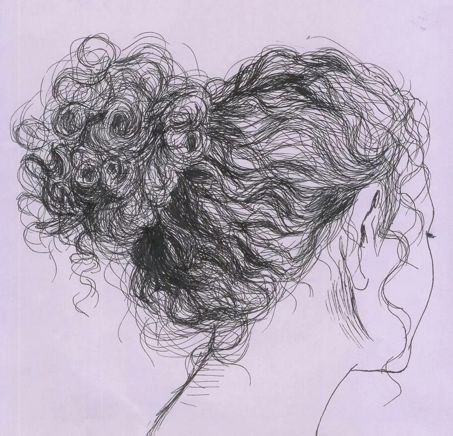 Art hairy. Кудрявая девушка. Портрет кудрявой девушки. Кудрявые волосы карандашом. Кучерявые волосы карандашом.