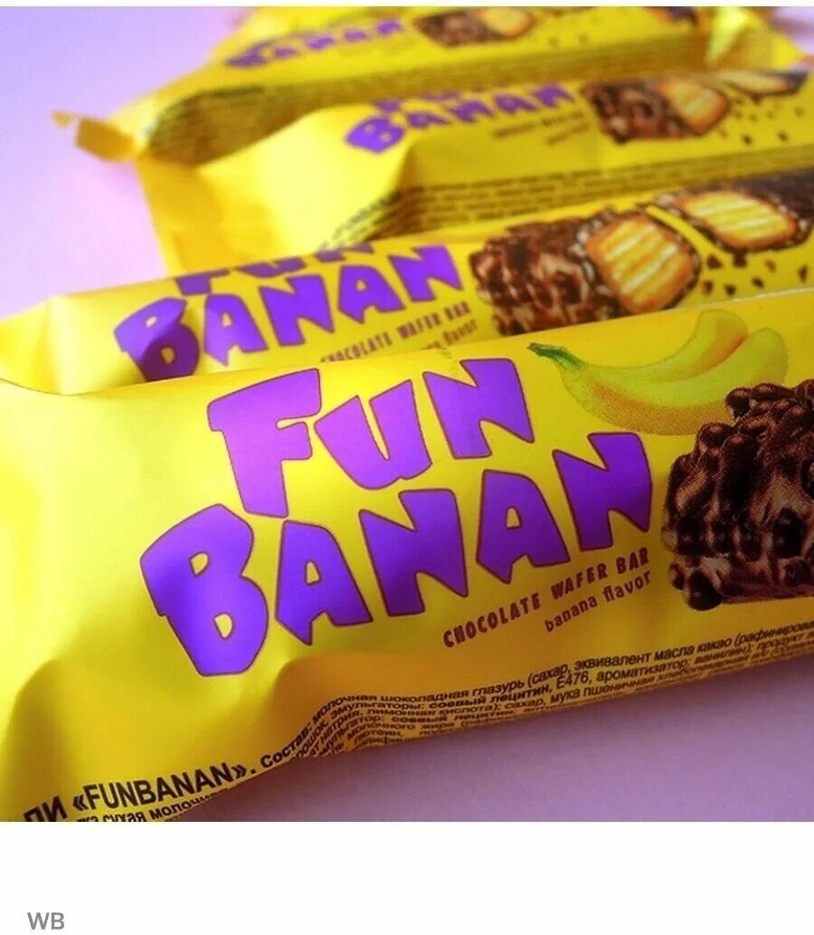 Kdv батончики. Вафли funbanan 35 г.. Батончик funbanan. Фан банан батончик. Шоколадный батончик fun banan.