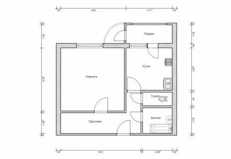 Проект квартиры с размерами