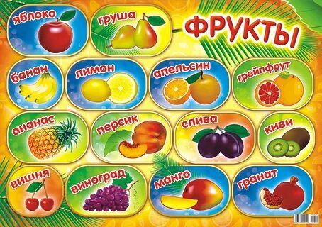 Фрукты для игры в магазин