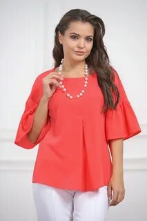 Коралловая блузка