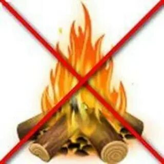 Турист разжег костер в безветренную погоду